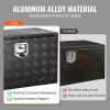 imageVEVOR Underbody Truck Box 24quot14quot16quot Pickup Storage Box Heavy Duty Aluminum Diamond Plate Tool Box with Lock and Keys Waterproof Trailer Storage Box with THandle Latch for Truck Van TrailerBlack