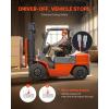 imageVEVOR Universal Forklift Seat Tractor Seat with Armrest ampamp Adjustable Backrest Shock Absorption Secure Micro Switch HighResilience PVC Mower Seat for Tractor Excavator Skid LoaderSuspension Seat