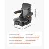 imageVEVOR Universal Forklift Seat Tractor Seat with Armrest ampamp Adjustable Backrest Shock Absorption Secure Micro Switch HighResilience PVC Mower Seat for Tractor Excavator Skid LoaderSuspension Seat