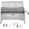 imageVEVOR Universal Grill Rotisserie Kit for Grills Electric BBQ Grill with 110V 9W Motor Stainless Steel Automatic Grilling Kit Heavy Duty 32quot39quot Hexagon Spit Rod 26 lbs Capacity Grill Attachmentwith Hooded Cover