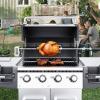 imageVEVOR Universal Grill Rotisserie Kit for Grills Electric BBQ Grill with 110V 9W Motor Stainless Steel Automatic Grilling Kit Heavy Duty 32quot39quot Hexagon Spit Rod 26 lbs Capacity Grill AttachmentStraight