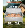 imageVEVOR Universal Grill Rotisserie Kit for Grills Electric BBQ Grill with 110V 9W Motor Stainless Steel Automatic Grilling Kit Heavy Duty 32quot39quot Hexagon Spit Rod 26 lbs Capacity Grill Attachmentwith Hooded Cover