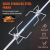 imageVEVOR Universal Grill Rotisserie Kit for Grills Electric BBQ Grill with 110V 9W Motor Stainless Steel Automatic Grilling Kit Heavy Duty 32quot39quot Hexagon Spit Rod 26 lbs Capacity Grill AttachmentStraight