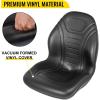 imageVEVOR Universal Lawn Tractor Seat Replacement Compact High Back Mower Seat Black Vinyl Forklift Seat Central Drain Hole Skid Steer Seat with Mounting Bolt Patterns of 8quot x 115quot ampamp 1125quot x 115quot1Pc Black