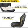 imageVEVOR Universal Lawn Tractor Seat Replacement Compact High Back Mower Seat Black Vinyl Forklift Seat Central Drain Hole Skid Steer Seat with Mounting Bolt Patterns of 8quot x 115quot ampamp 1125quot x 115quot1Pc Black
