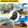imageVEVOR Universal Lawn Tractor Seat Replacement Compact High Back Mower Seat Black Vinyl Forklift Seat Central Drain Hole Skid Steer Seat with Mounting Bolt Patterns of 8quot x 115quot ampamp 1125quot x 115quot1Pc Black