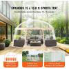 imageVEVOR Upgraded Pop up Bubble Dome for 810 People  Simple Assembly  12x12ft Clear Tent Shelter Weatherproof for Soccer Football Softball Events and ParadesTransparent 15ft Bubble Tent for 1215 Person