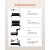 imageVEVOR Utility Cart 300 lbs Load Capacity 3Tier Utility Plastic Cart with 360 Swivel Wheels 2 with Brakes 244 x 161inch Food Service Cart for Warehouse Office Home Restaurant Kitchen3 Tier500LBS