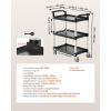 imageVEVOR Utility Cart 300 lbs Load Capacity 3Tier Utility Plastic Cart with 360 Swivel Wheels 2 with Brakes 244 x 161inch Food Service Cart for Warehouse Office Home Restaurant Kitchen3 Tier300LBS