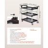imageVEVOR Utility Cart 300 lbs Load Capacity 3Tier Utility Plastic Cart with 360 Swivel Wheels 2 with Brakes 244 x 161inch Food Service Cart for Warehouse Office Home Restaurant Kitchen3 Tier500LBS