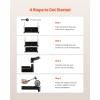 imageVEVOR Utility Cart 300 lbs Load Capacity 3Tier Utility Plastic Cart with 360 Swivel Wheels 2 with Brakes 244 x 161inch Food Service Cart for Warehouse Office Home Restaurant Kitchen3 Tier300LBS