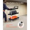 imageVEVOR Utility Cart 300 lbs Load Capacity 3Tier Utility Plastic Cart with 360 Swivel Wheels 2 with Brakes 244 x 161inch Food Service Cart for Warehouse Office Home Restaurant Kitchen3 Tier300LBS