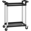 imageVEVOR Utility Cart 300 lbs Load Capacity 3Tier Utility Plastic Cart with 360 Swivel Wheels 2 with Brakes 244 x 161inch Food Service Cart for Warehouse Office Home Restaurant Kitchen2 Tier300LBS
