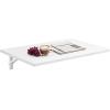 imageVEVOR Wall Mounted Folding Table 394 x 197 inches Wall Mount Table Floating Desk with Iron Bracket for Small Spaces Home Office Dining Laundry Room Kitchen Bar White1969D x 3937W