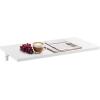 imageVEVOR Wall Mounted Folding Table 394 x 197 inches Wall Mount Table Floating Desk with Iron Bracket for Small Spaces Home Office Dining Laundry Room Kitchen Bar White1575D x 315W