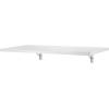 imageVEVOR Wall Mounted Folding Table 394 x 197 inches Wall Mount Table Floating Desk with Iron Bracket for Small Spaces Home Office Dining Laundry Room Kitchen Bar White354D x 197W