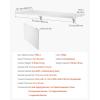 imageVEVOR Wall Mounted Folding Table 394 x 197 inches Wall Mount Table Floating Desk with Iron Bracket for Small Spaces Home Office Dining Laundry Room Kitchen Bar White354D x 197W