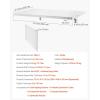 imageVEVOR Wall Mounted Folding Table 394 x 197 inches Wall Mount Table Floating Desk with Iron Bracket for Small Spaces Home Office Dining Laundry Room Kitchen Bar White1575D x 315W
