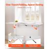 imageVEVOR Wall Mounted Folding Table 394 x 197 inches Wall Mount Table Floating Desk with Iron Bracket for Small Spaces Home Office Dining Laundry Room Kitchen Bar White1811D x 4331W