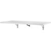 imageVEVOR Wall Mounted Folding Table 394 x 197 inches Wall Mount Table Floating Desk with Iron Bracket for Small Spaces Home Office Dining Laundry Room Kitchen Bar White1969D x 3937W