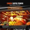 imageVEVOR Wall Oven 24 inch Electric Builtin Wall Oven with 9 Cooking Functions 268 CuFt Convection Wall Oven with Digital Timer Electric Single Wall Oven with Baking Rack and Tray for KitchenMechanical Control