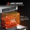 imageVEVOR Wall Oven 24 inch Electric Builtin Wall Oven with 9 Cooking Functions 268 CuFt Convection Wall Oven with Digital Timer Electric Single Wall Oven with Baking Rack and Tray for KitchenDigital Display