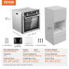 imageVEVOR Wall Oven 24 inch Electric Builtin Wall Oven with 9 Cooking Functions 268 CuFt Convection Wall Oven with Digital Timer Electric Single Wall Oven with Baking Rack and Tray for KitchenMechanical  Digital Display