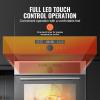 imageVEVOR Wall Oven 24 inch Electric Builtin Wall Oven with 9 Cooking Functions 268 CuFt Convection Wall Oven with Digital Timer Electric Single Wall Oven with Baking Rack and Tray for KitchenDigital Display