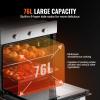 imageVEVOR Wall Oven 24 inch Electric Builtin Wall Oven with 9 Cooking Functions 268 CuFt Convection Wall Oven with Digital Timer Electric Single Wall Oven with Baking Rack and Tray for KitchenMechanical Control