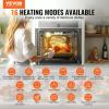 imageVEVOR Wall Oven 24 inch Electric Builtin Wall Oven with 9 Cooking Functions 268 CuFt Convection Wall Oven with Digital Timer Electric Single Wall Oven with Baking Rack and Tray for KitchenDigital Display