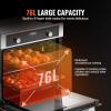 imageVEVOR Wall Oven 24 inch Electric Builtin Wall Oven with 9 Cooking Functions 268 CuFt Convection Wall Oven with Digital Timer Electric Single Wall Oven with Baking Rack and Tray for KitchenMechanical  Digital Display