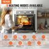 imageVEVOR Wall Oven 24 inch Electric Builtin Wall Oven with 9 Cooking Functions 268 CuFt Convection Wall Oven with Digital Timer Electric Single Wall Oven with Baking Rack and Tray for KitchenMechanical  Digital Display
