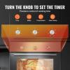 imageVEVOR Wall Oven 24 inch Electric Builtin Wall Oven with 9 Cooking Functions 268 CuFt Convection Wall Oven with Digital Timer Electric Single Wall Oven with Baking Rack and Tray for KitchenMechanical Control