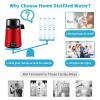 imageVEVOR Water Distiller 4L 105 Gallon Pure Water Purifier Filter for Home Countertop 750W Distilled Water Maker Stainless Steel Interior Distiller Water Making Machine to Make Clean Water BlackWineRed