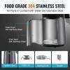 imageVEVOR Water Distiller 4L 105 Gallon Pure Water Purifier Filter for Home Countertop 750W Distilled Water Maker Stainless Steel Interior Distiller Water Making Machine to Make Clean Water BlackGrey