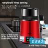 imageVEVOR Water Distiller 4L 105 Gallon Pure Water Purifier Filter for Home Countertop 750W Distilled Water Maker Stainless Steel Interior Distiller Water Making Machine to Make Clean Water BlackWineRed