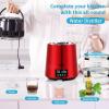 imageVEVOR Water Distiller 4L 105 Gallon Pure Water Purifier Filter for Home Countertop 750W Distilled Water Maker Stainless Steel Interior Distiller Water Making Machine to Make Clean Water BlackWineRed