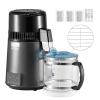 imageVEVOR Water Distiller 4L 11 Gallon Pure Water Purifier Filter for Home Table Countertop 1750W Distilled Maker with Glass Pot Stainless Steel Interior Drinking Machine to Make Clean Waters GreyGreyl