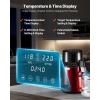 imageVEVOR Water Distiller 4L 11 Gallon Pure Water Purifier Filter for Home Table Countertop 1750W Distilled Maker with Glass Pot Stainless Steel Interior Drinking Machine to Make Clean Waters GreyWine Red