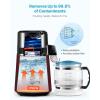 imageVEVOR Water Distiller 4L 11 Gallon Pure Water Purifier Filter for Home Table Countertop 1750W Distilled Maker with Glass Pot Stainless Steel Interior Drinking Machine to Make Clean Waters GreyWine Red