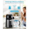 imageVEVOR Water Distiller 4L 11 Gallon Pure Water Purifier Filter for Home Table Countertop 1750W Distilled Maker with Glass Pot Stainless Steel Interior Drinking Machine to Make Clean Waters GreyGreyl