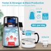 imageVEVOR Water Distiller 4L 11 Gallon Pure Water Purifier Filter for Home Table Countertop 1750W Distilled Maker with Glass Pot Stainless Steel Interior Drinking Machine to Make Clean Waters GreySilver