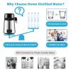imageVEVOR Water Distiller 4L 11 Gallon Pure Water Purifier Filter for Home Table Countertop 1750W Distilled Maker with Glass Pot Stainless Steel Interior Drinking Machine to Make Clean Waters GreySilver