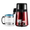 imageVEVOR Water Distiller 4L 11 Gallon Pure Water Purifier Filter for Home Table Countertop 1750W Distilled Maker with Glass Pot Stainless Steel Interior Drinking Machine to Make Clean Waters GreyWine Red