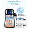 imageVEVOR Water Distiller 4L 11 Gallon Pure Water Purifier Filter for Home Table Countertop 1750W Distilled Maker with Glass Pot Stainless Steel Interior Drinking Machine to Make Clean Waters GreyGreyl