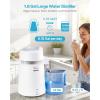 imageVEVOR Water Distiller 6L 16 Gallon Larger Pure Water Purifier Filter For Home Table Countertop 900W Glass Pot Distilled Maker Stainless Steel Interior Drinking Machine to Make Clean Waters SilverWhite 16Gal
