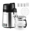 imageVEVOR Water Distiller 6L 16 Gallon Larger Pure Water Purifier Filter For Home Table Countertop 900W Glass Pot Distilled Maker Stainless Steel Interior Drinking Machine to Make Clean Waters SilverSliver 16Gal