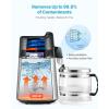 imageVEVOR Water Distiller 6L 16 Gallon Larger Pure Water Purifier Filter For Home Table Countertop 900W Glass Pot Distilled Maker Stainless Steel Interior Drinking Machine to Make Clean Waters SilverSliver 16Gal