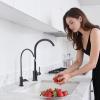 imageVEVOR Water Filter Faucet RO Drinking Faucet with LeadFree Brass Valve 304 Stainless Steel 08 GPM Flow Drinking Water Tap Fits Most Reverse Osmosis ampamp Water Filtration System Antique BronzeBlack