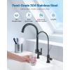 imageVEVOR Water Filter Faucet RO Drinking Faucet with LeadFree Brass Valve 304 Stainless Steel 08 GPM Flow Drinking Water Tap Fits Most Reverse Osmosis ampamp Water Filtration System Antique BronzeBlack